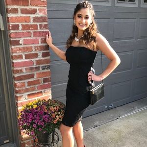 Tight black dress
